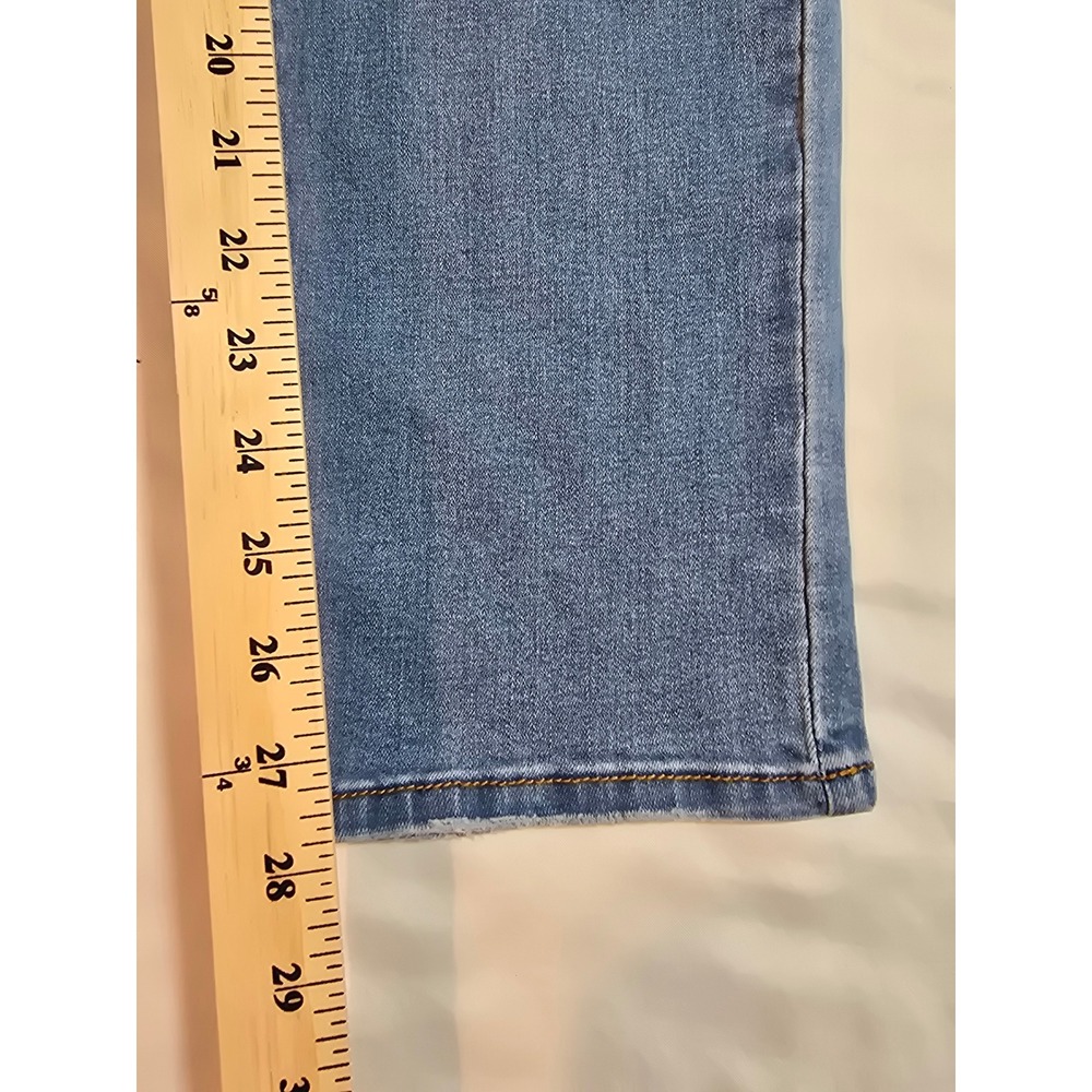 Umgee Denim High Rise Straight Leg Distressed Ripped Jeans Medium Wash Size 7 - Picture 13 of 16